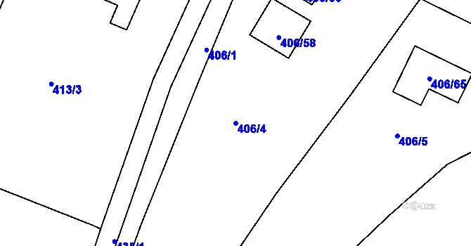 Parcela st. 406/4 v KÚ Habrůvka, Katastrální mapa