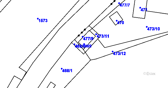 Parcela st. 469 v KÚ Habrůvka, Katastrální mapa