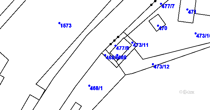 Parcela st. 468/6 v KÚ Habrůvka, Katastrální mapa