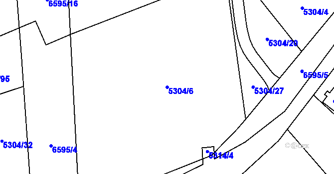 Parcela st. 5304/6 v KÚ Habry, Katastrální mapa