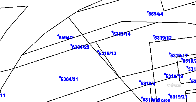 Parcela st. 5319/13 v KÚ Habry, Katastrální mapa