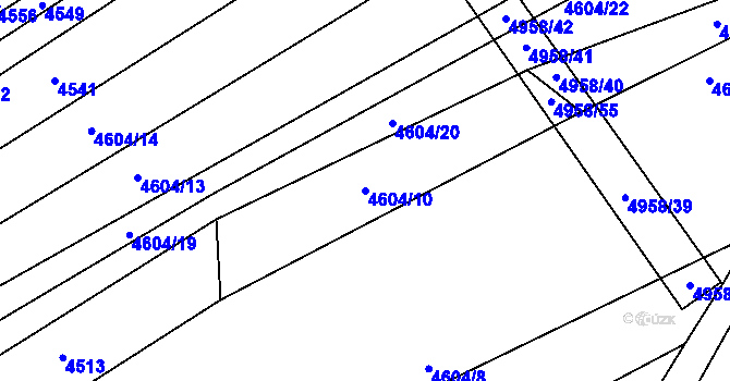 Parcela st. 4604/10 v KÚ Habry, Katastrální mapa