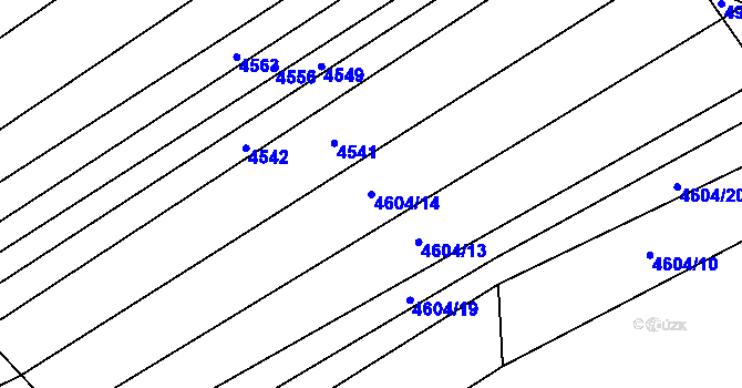 Parcela st. 4604/14 v KÚ Habry, Katastrální mapa