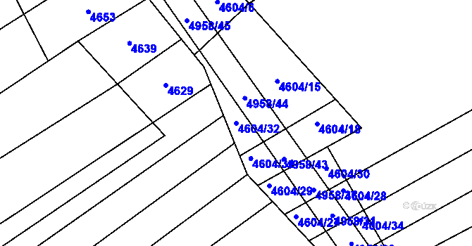 Parcela st. 4604/32 v KÚ Habry, Katastrální mapa