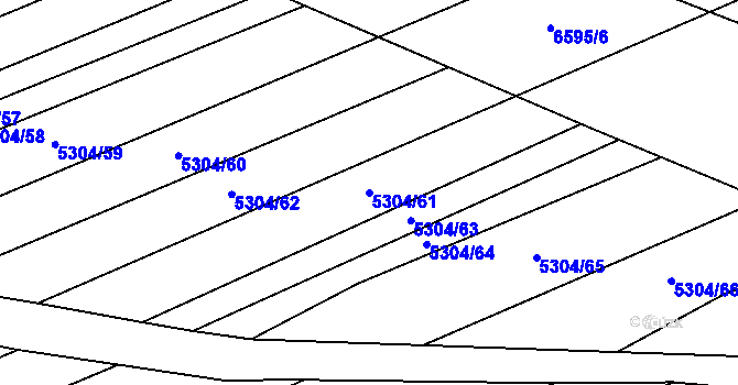 Parcela st. 5304/61 v KÚ Habry, Katastrální mapa
