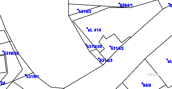 Parcela st. 5319/26 v KÚ Habry, Katastrální mapa