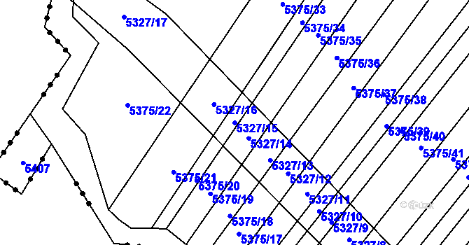 Parcela st. 5327/15 v KÚ Habry, Katastrální mapa