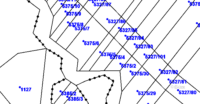 Parcela st. 5375/5 v KÚ Habry, Katastrální mapa