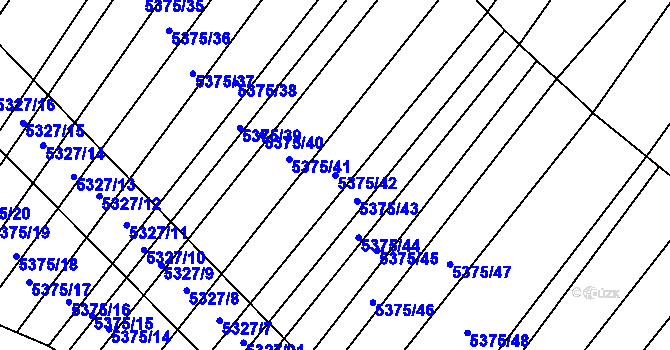 Parcela st. 5375/42 v KÚ Habry, Katastrální mapa