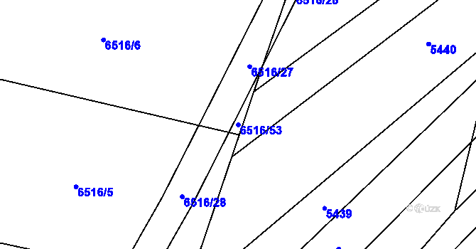 Parcela st. 6516/53 v KÚ Habry, Katastrální mapa