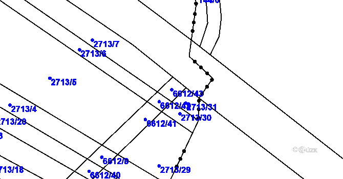 Parcela st. 6612/43 v KÚ Habry, Katastrální mapa