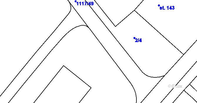 Parcela st. 137 v KÚ Habřina, Katastrální mapa