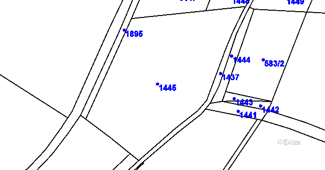 Parcela st. 560/1 v KÚ Habřina, Katastrální mapa