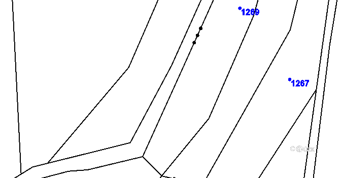 Parcela st. 609/17 v KÚ Habřina, Katastrální mapa