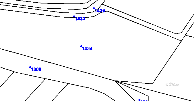 Parcela st. 583/10 v KÚ Habřina, Katastrální mapa