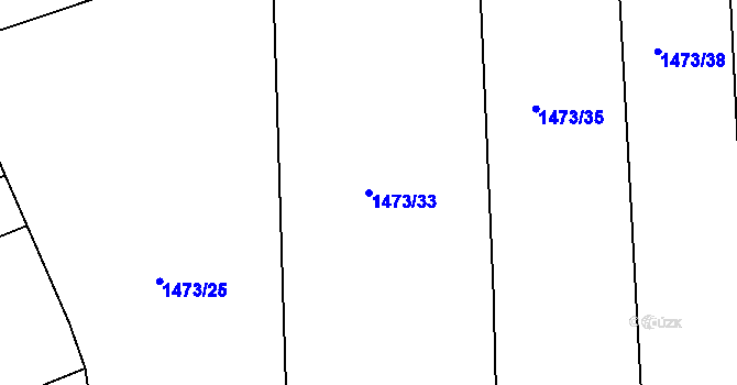 Parcela st. 1473/33 v KÚ Chabičov ve Slezsku, Katastrální mapa