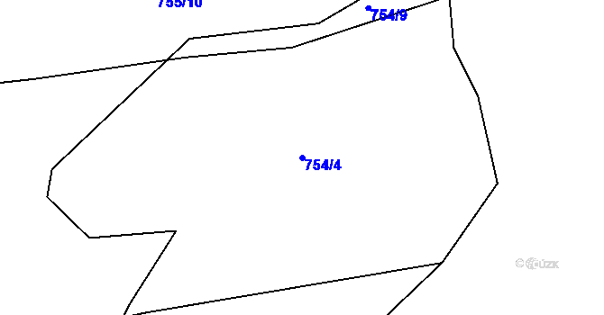 Parcela st. 754/4 v KÚ Smolkov, Katastrální mapa