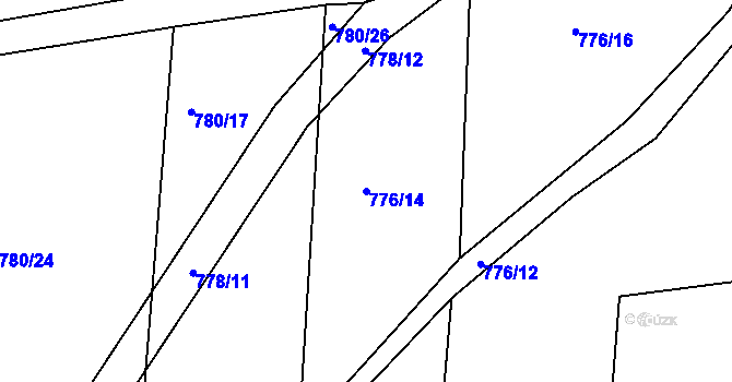 Parcela st. 776/14 v KÚ Smolkov, Katastrální mapa