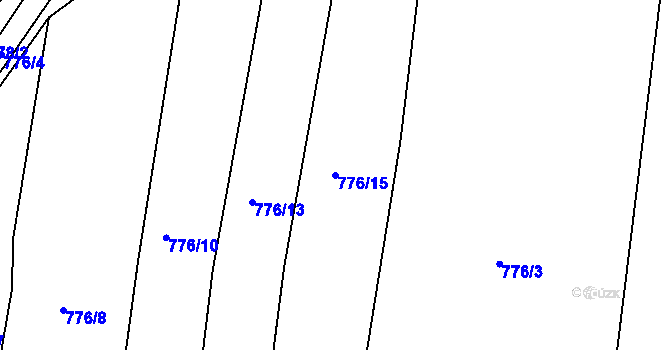 Parcela st. 776/15 v KÚ Smolkov, Katastrální mapa