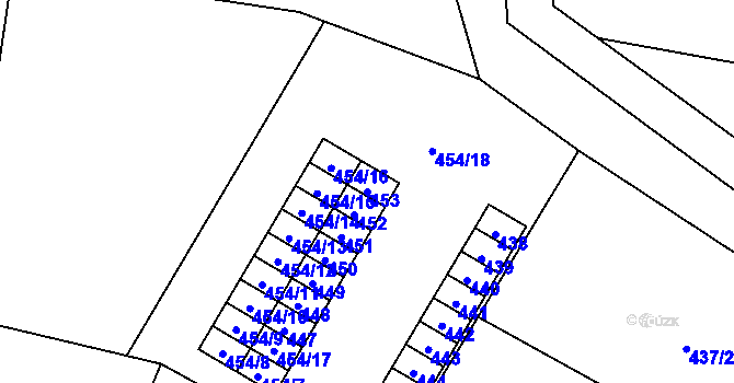 Parcela st. 453 v KÚ Smolkov, Katastrální mapa