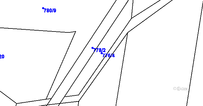 Parcela st. 776/4 v KÚ Smolkov, Katastrální mapa