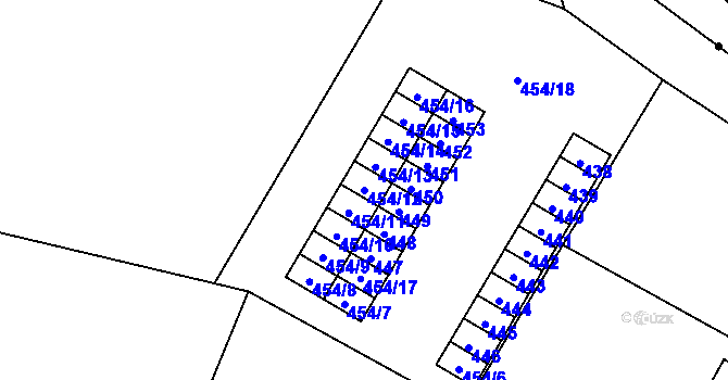 Parcela st. 454/12 v KÚ Smolkov, Katastrální mapa