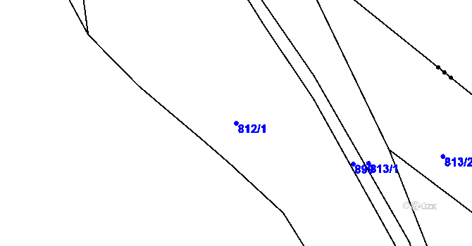 Parcela st. 812/1 v KÚ Hajany u Blatné, Katastrální mapa