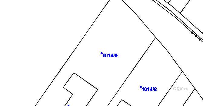 Parcela st. 1014/9 v KÚ Hajany, Katastrální mapa