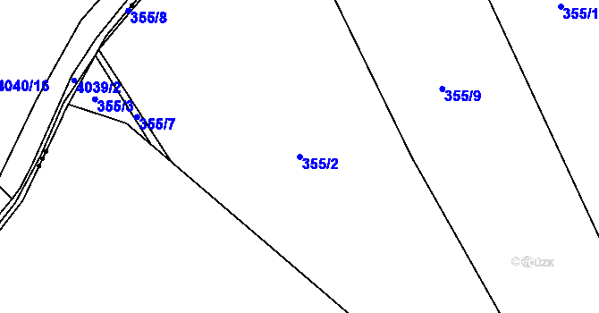 Parcela st. 355/2 v KÚ Háje u Příbramě, Katastrální mapa