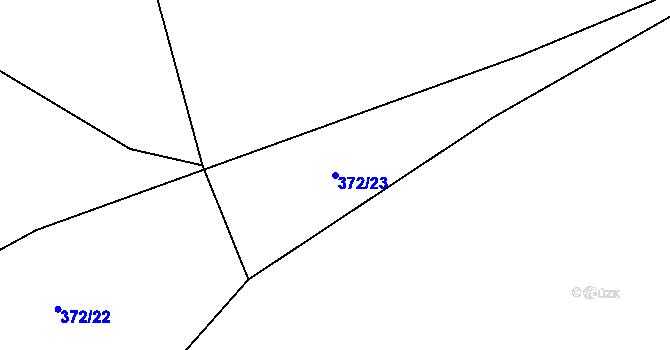 Parcela st. 372/23 v KÚ Háje u Příbramě, Katastrální mapa