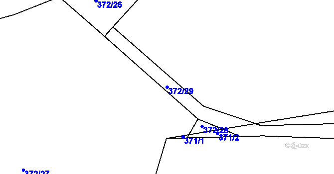 Parcela st. 372/29 v KÚ Háje u Příbramě, Katastrální mapa