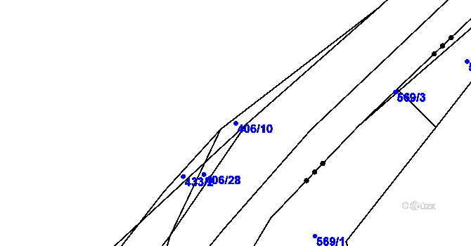 Parcela st. 406/10 v KÚ Háje u Příbramě, Katastrální mapa