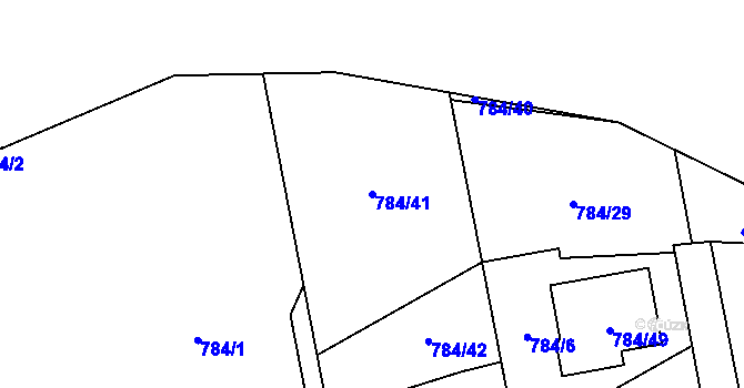 Parcela st. 784/41 v KÚ Háje u Příbramě, Katastrální mapa