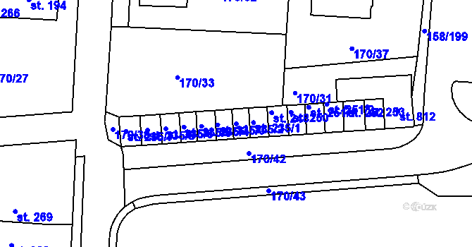 Parcela st. 235/2 v KÚ Háje u Chebu, Katastrální mapa