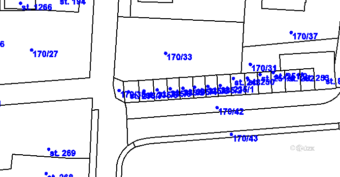 Parcela st. 235/5 v KÚ Háje u Chebu, Katastrální mapa