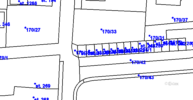 Parcela st. 235/6 v KÚ Háje u Chebu, Katastrální mapa