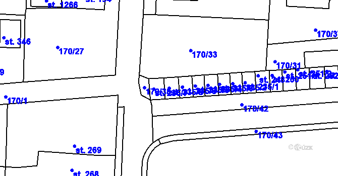 Parcela st. 235/8 v KÚ Háje u Chebu, Katastrální mapa