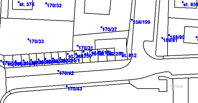 Parcela st. 252 v KÚ Háje u Chebu, Katastrální mapa