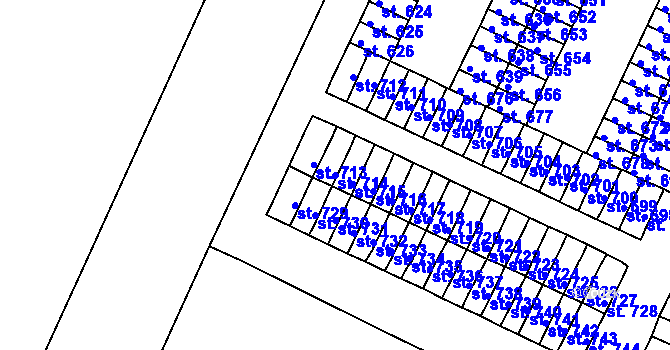Parcela st. 714 v KÚ Háje u Chebu, Katastrální mapa