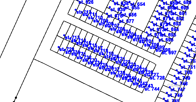 Parcela st. 719 v KÚ Háje u Chebu, Katastrální mapa