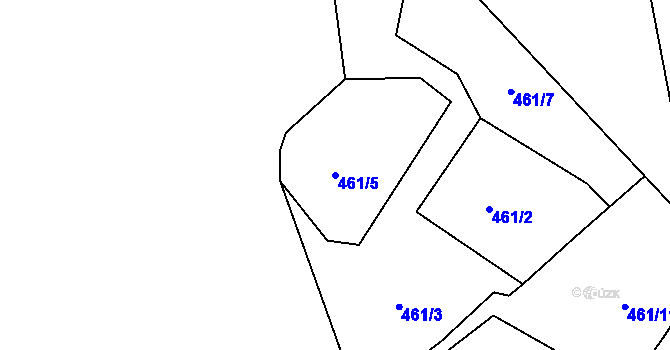 Parcela st. 461/5 v KÚ Háje u Chebu, Katastrální mapa