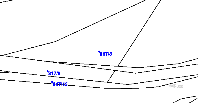 Parcela st. 817/8 v KÚ Háje u Chebu, Katastrální mapa
