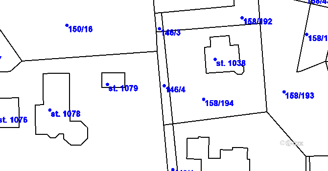 Parcela st. 146/4 v KÚ Háje u Chebu, Katastrální mapa