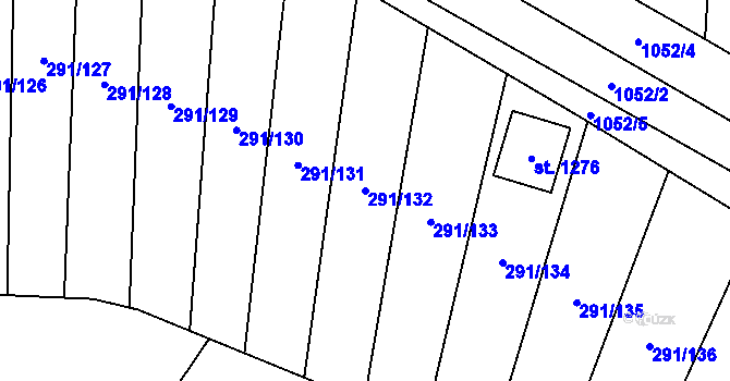 Parcela st. 291/132 v KÚ Háje u Chebu, Katastrální mapa