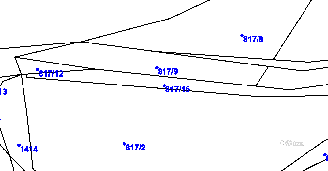 Parcela st. 817/15 v KÚ Háje u Chebu, Katastrální mapa