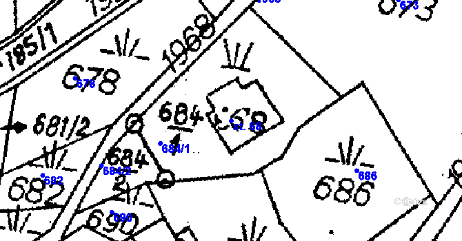 Parcela st. 68 v KÚ Dolní Sytová, Katastrální mapa