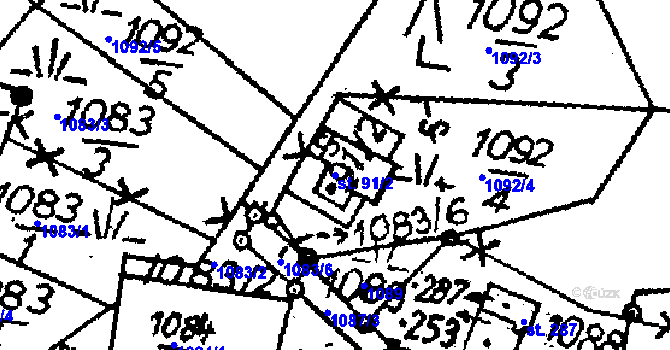 Parcela st. 91/2 v KÚ Dolní Sytová, Katastrální mapa