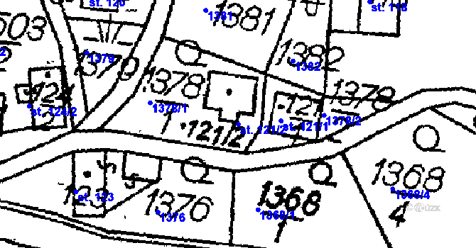 Parcela st. 121/2 v KÚ Dolní Sytová, Katastrální mapa