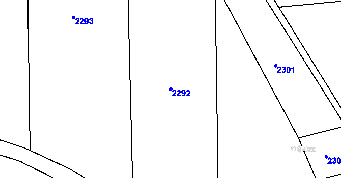 Parcela st. 2292 v KÚ Dolní Sytová, Katastrální mapa