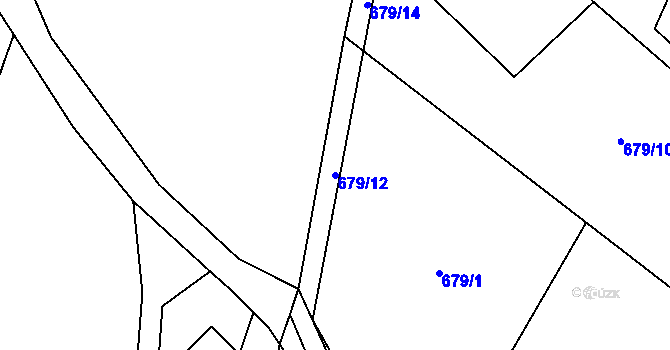Parcela st. 679/12 v KÚ Rybnice, Katastrální mapa